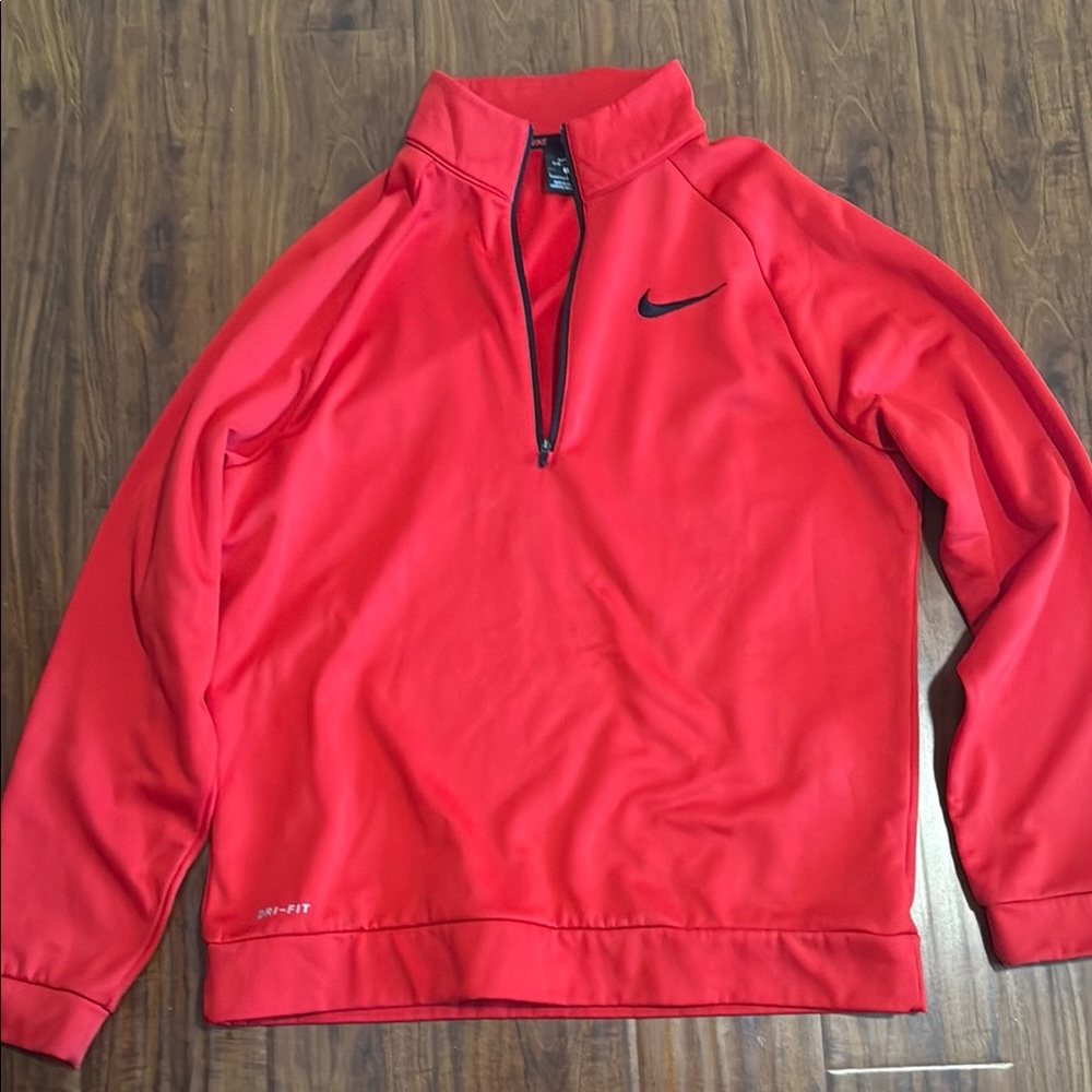 Nike Red Quarter-Zip with Black Logo